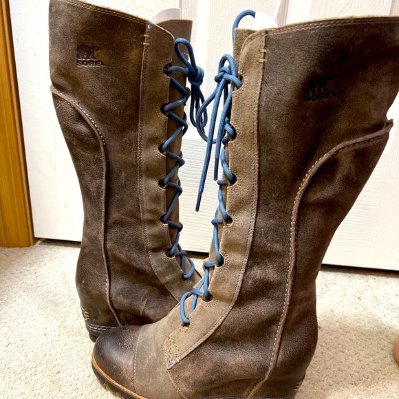 Sorel cate the great wedge tall boot size 8